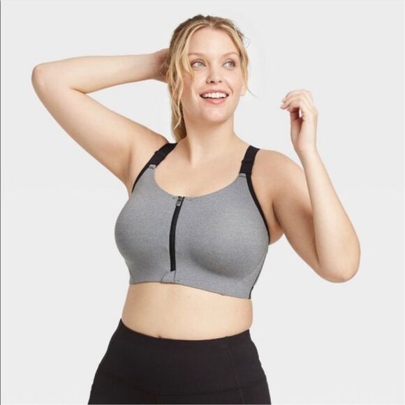 Women's High Support Zip-Front Bra - All in Motion™ size 38DD - Picture 1 of 5